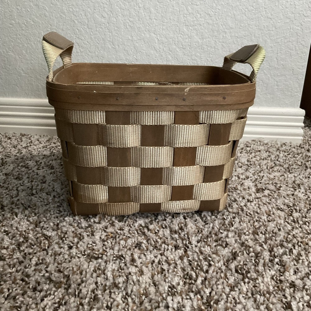 Brown and Tan Woven Basket Accents